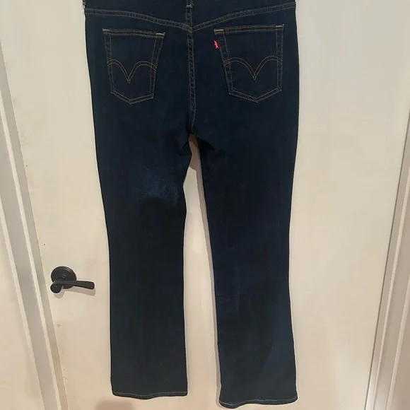 Levi Strauss 515 Bootcut size 10 long Dark Wash Jeans - Picture 13 of 14